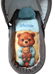 Minky deka s vyšitým menom medvídek