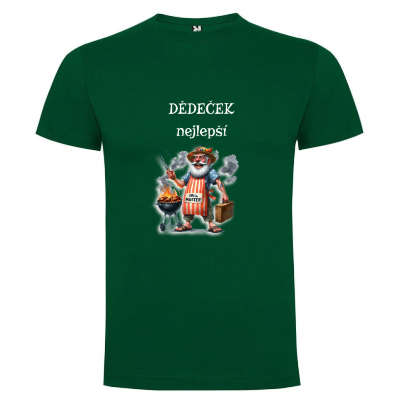 Pánské tričko - motiv dědečka - Dědeček nejlepší GRILLMASTESTR - Barva: Královsky modrá