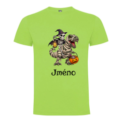 Dětské halloweene tričko se jménem - dinosaurus
