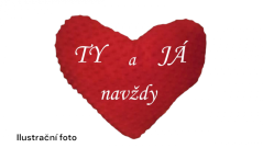 Polštář srdce -  Ty a já navždy