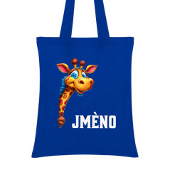 Taška do školky se jménem - motiv žirafa