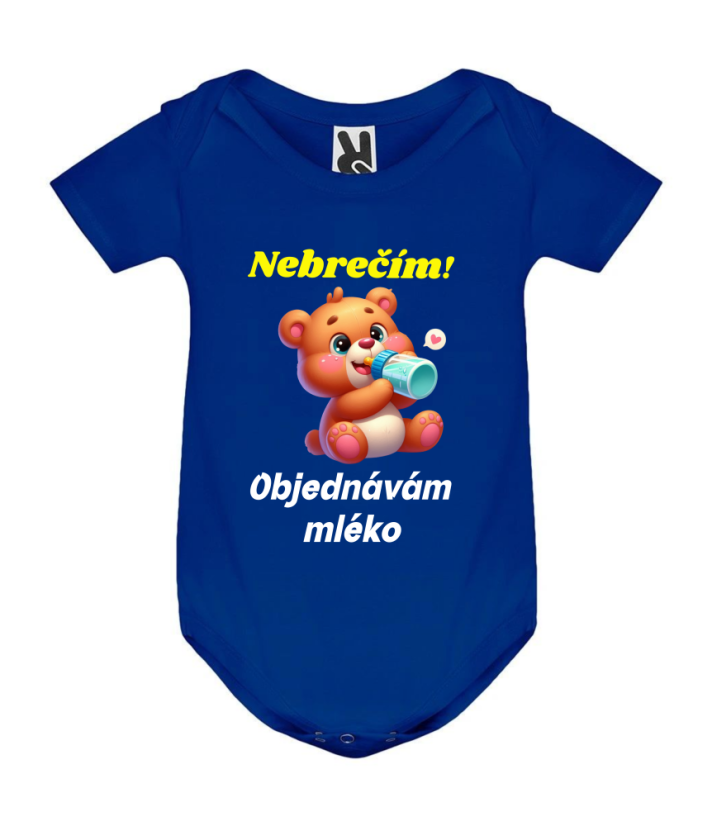 Body NEBREČÍM! Objednávám mléko - Barva: Šedá
