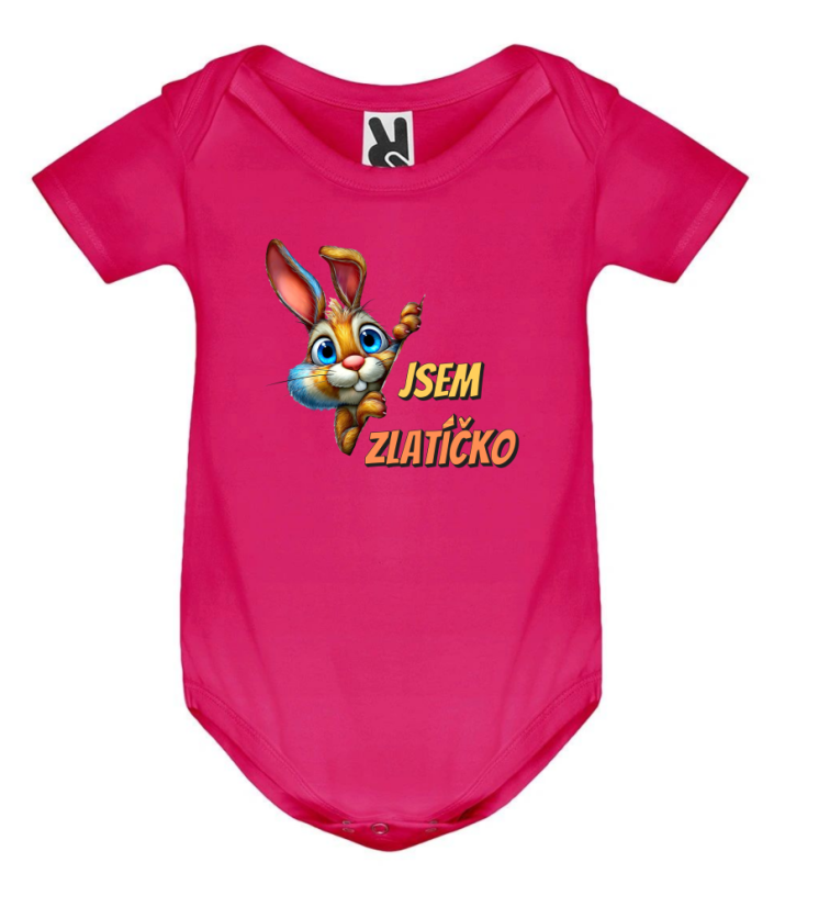 Body zajíček jsem zlatíčko - Barva: Růžová