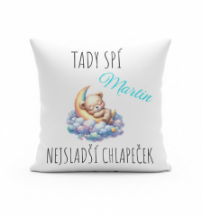 Polštář Méďa Tady spí JMÉNO