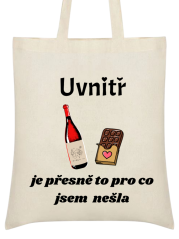 Taška uvnitř je přesně to pro co jsem nešla