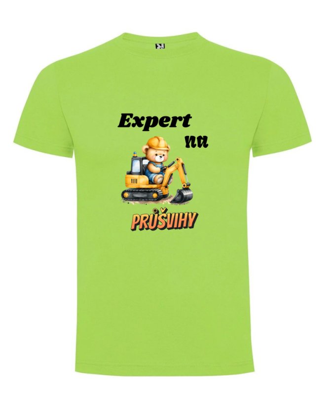 Tričko bagr Expert na průšvihy - Barva: Červená