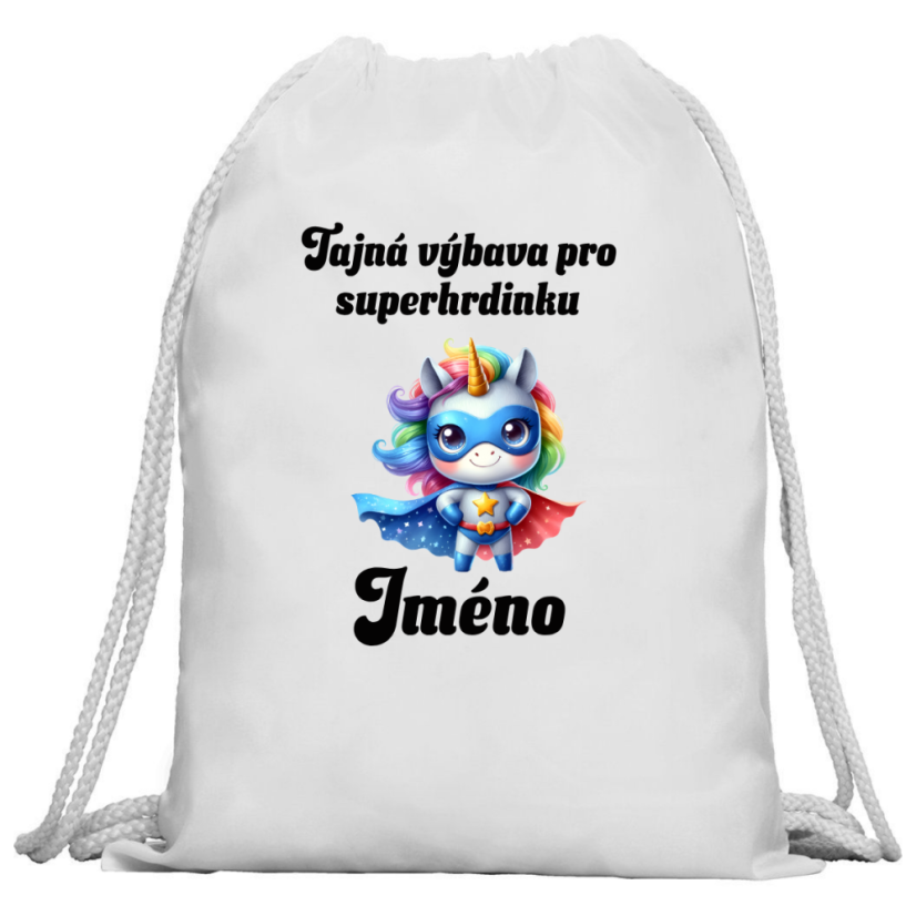 Multifunkční batoh - Tajná výbava pro superhrdinky ( JMÉNO ) - Barva: Růžová