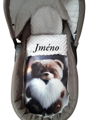 Minky deka s vyšitým menom Méďa srdce
