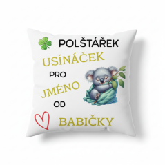 Polštář Usínaček od babičky - motiv koala- se JMÉNEM