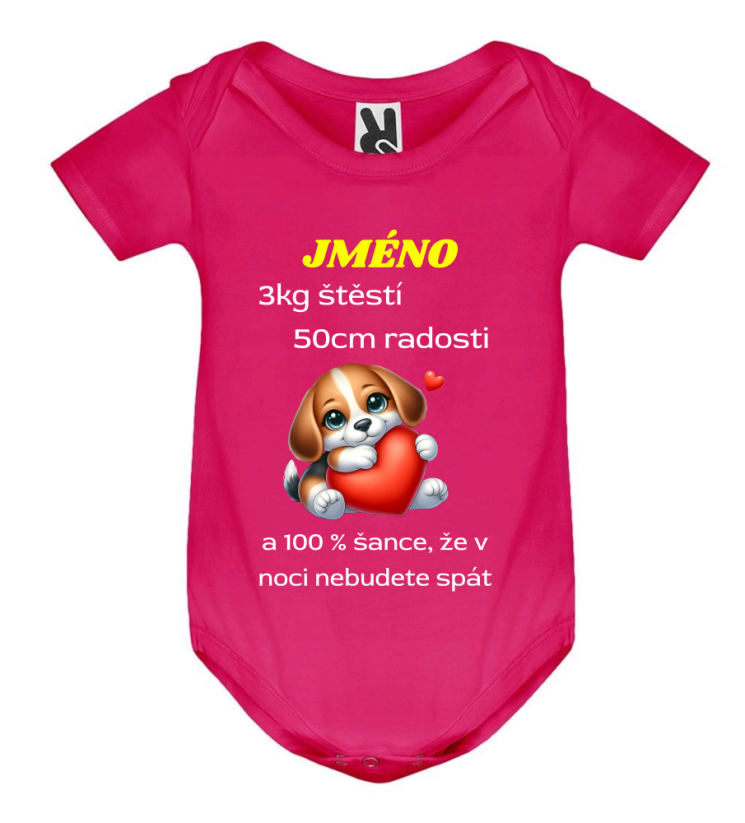 Body se jménem a vlastními parametry 100 % šance, že v noci nebudete spát. - Barva: Růžová