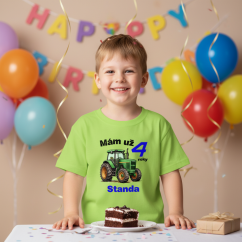 Narozeninové tričko traktor se jménem