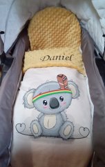 Minky deka koala indián s vyšitým menom