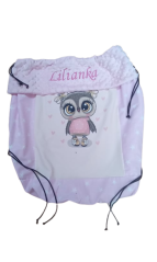 Nepadací deka sova culíky s vyšitým jménem