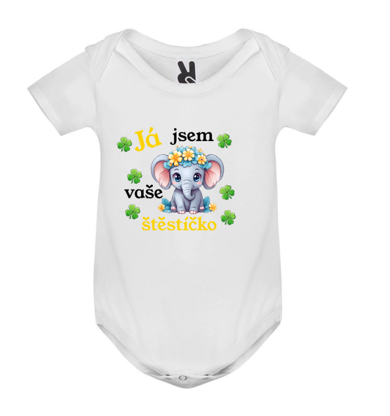 Body slon já jsem vaše štěstíčko - Barva: Růžová