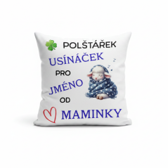 Polštář Usínaček od maminky - motiv ovečka- se JMÉNEM