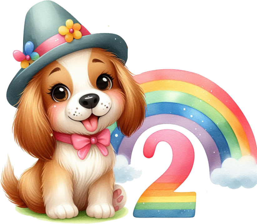 Narodeninové tričko s menom Pejsek - Věk: 2