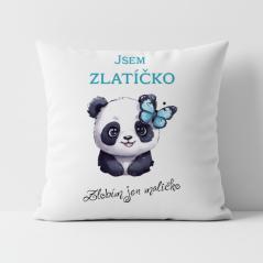 Polštář panda Jsem zlatíčko zlobím jen maličko