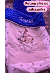 Minky deka zvieratká s vyšitým menom