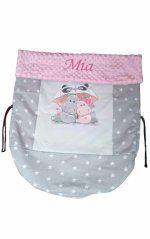 Nepadací deka hroši s vyšitým jménem