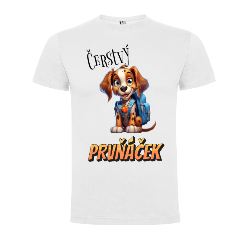 Tričko Čerstvý prvňáček pejsek