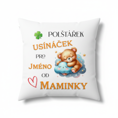 Polštář Usínaček maminky - motiv medvídek - se JMÉNEM