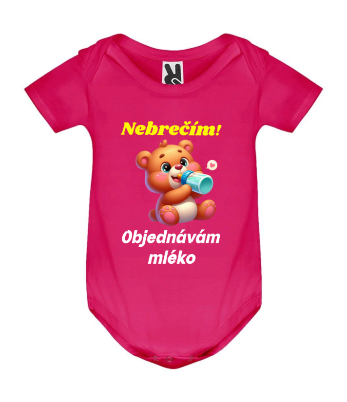 Body NEBREČÍM! Objednávám mléko - Barva: Šedá