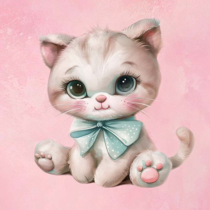 Minky deka s výšivkou jména – motiv kotě