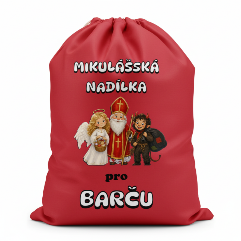 Mikulášský pytlík se jménem - Barva pytlíku: Přírodní