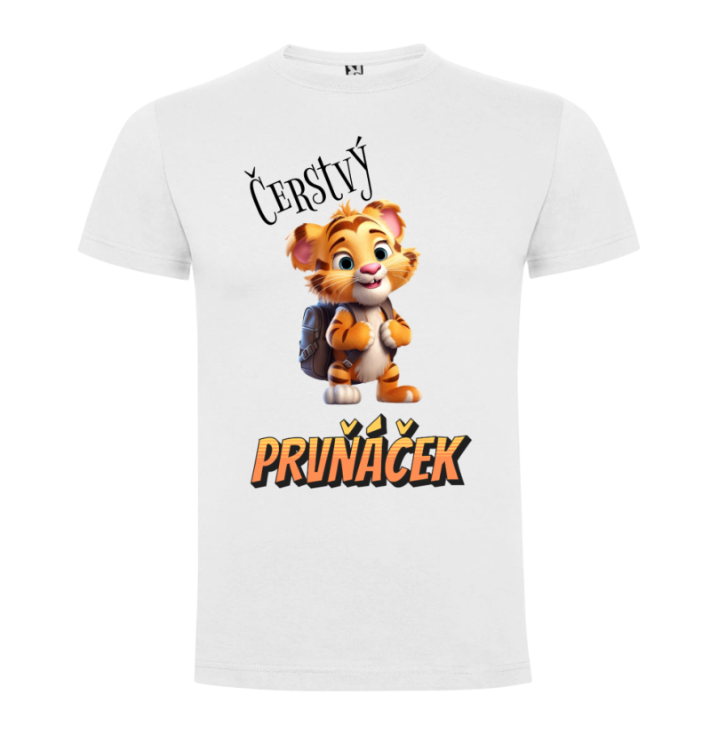 Tričko Čerstvý prvňáček tygr