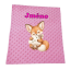 Minky deka se jména – motiv Liška - Druhá strana bavlna: Hvězdičky