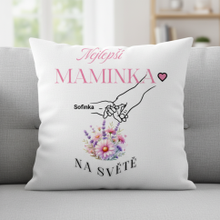 Vankúš pre mamičku ruky s menami detí