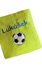 Ručník s výšivkou fotbalového míče + jméno