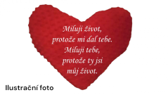 Polštář srdce -  s citátek
