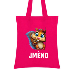 Taška do školky se jménem - motiv veverka
