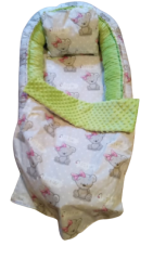 Oboustranné hnízdečko s podložkou medvídek I's a GIRL