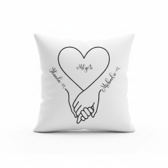 Polštář ruce s jmény