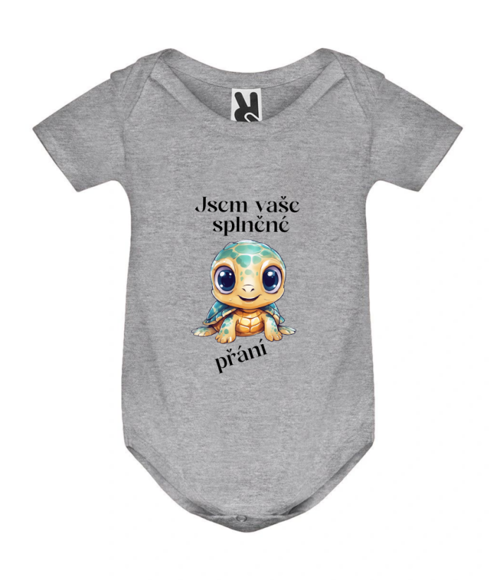 Body želva Jsem vaše splnění přání - Barva: Šedá