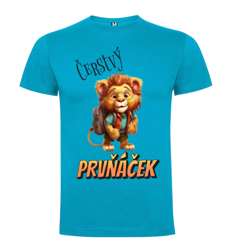 Tričko Čerstvý prvňáček lev
