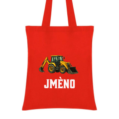 Taška do školky se jménem - motiv bagr
