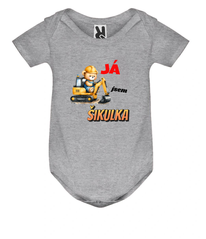 Body bagr Já jsem šikulka - Barva: Šedá