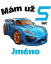 Narodeninové tričko auto s jménem - Věk: 5