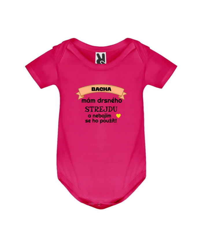 Body Bacha mám drsného strejdu a nebojím se ho použít - Barva: Šedá