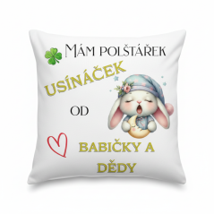 Polštář Usínaček zajíček od babičky a dědy