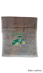Ručník s výšivkou traktorem + jméno
