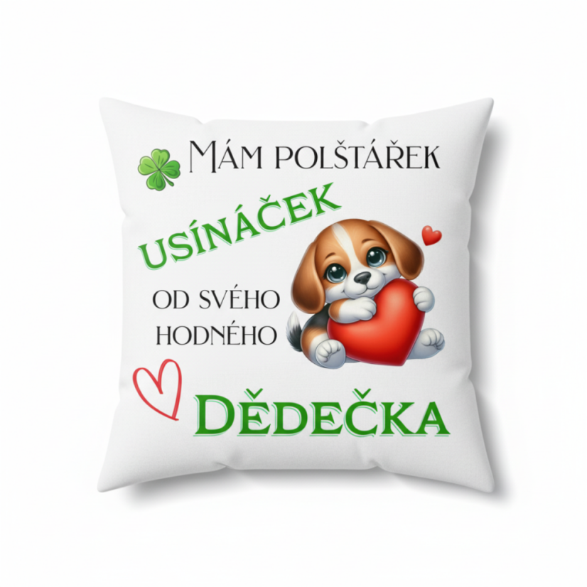 Polštář Usínaček pejsek od dědečka