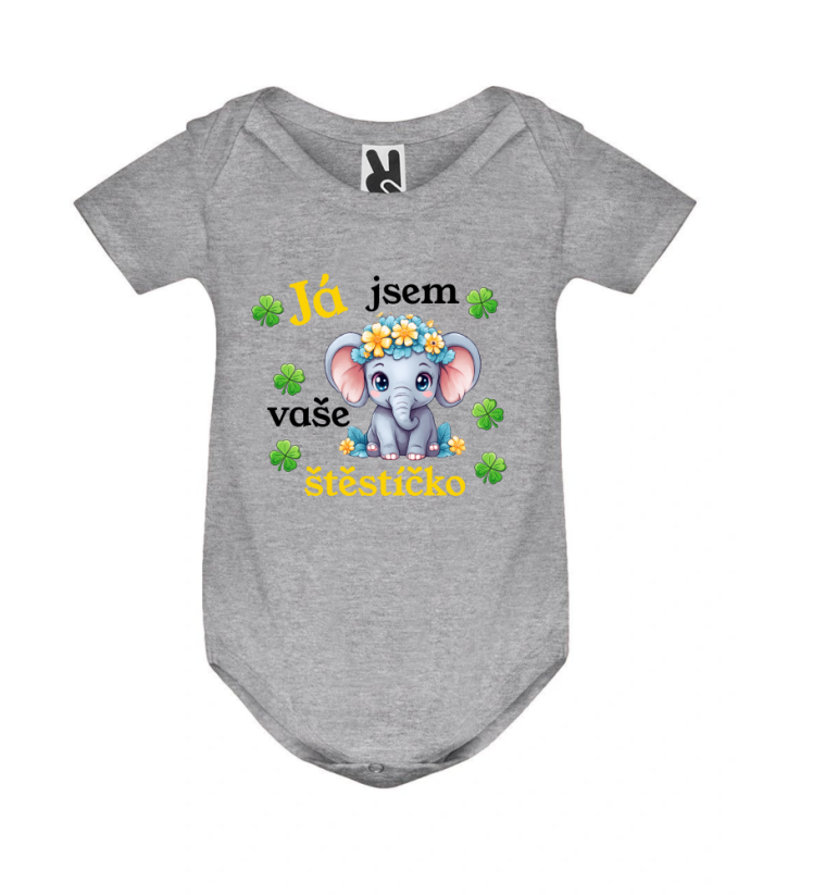 Body slon já jsem vaše štěstíčko - Barva: Růžová
