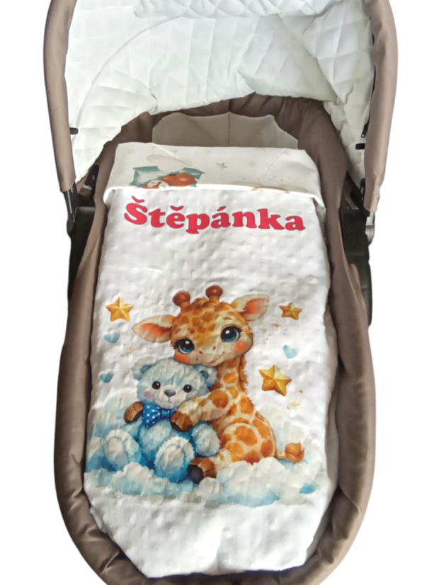 Minky deka se jména – motiv Žirafa - Druhá strana bavlna: Minnie