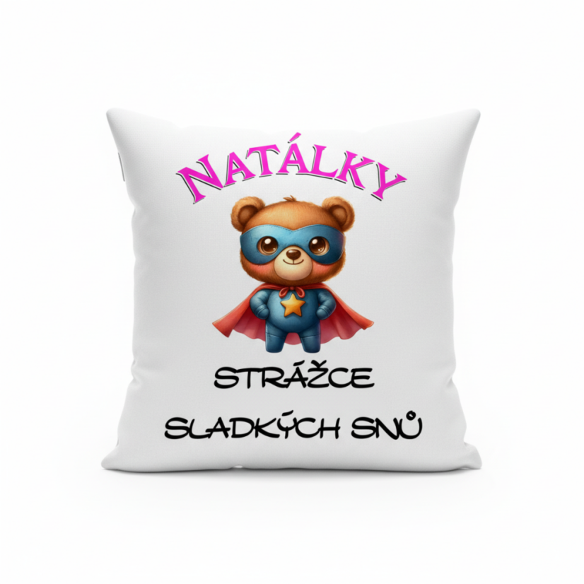Polštář se jménem strážce sladkých snů méďa