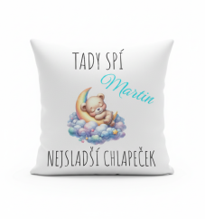 Polštář Méďa Tady spí JMÉNO