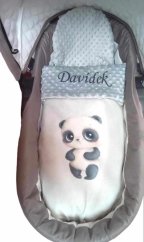 Minky deka pandička  s vyšitým jménem